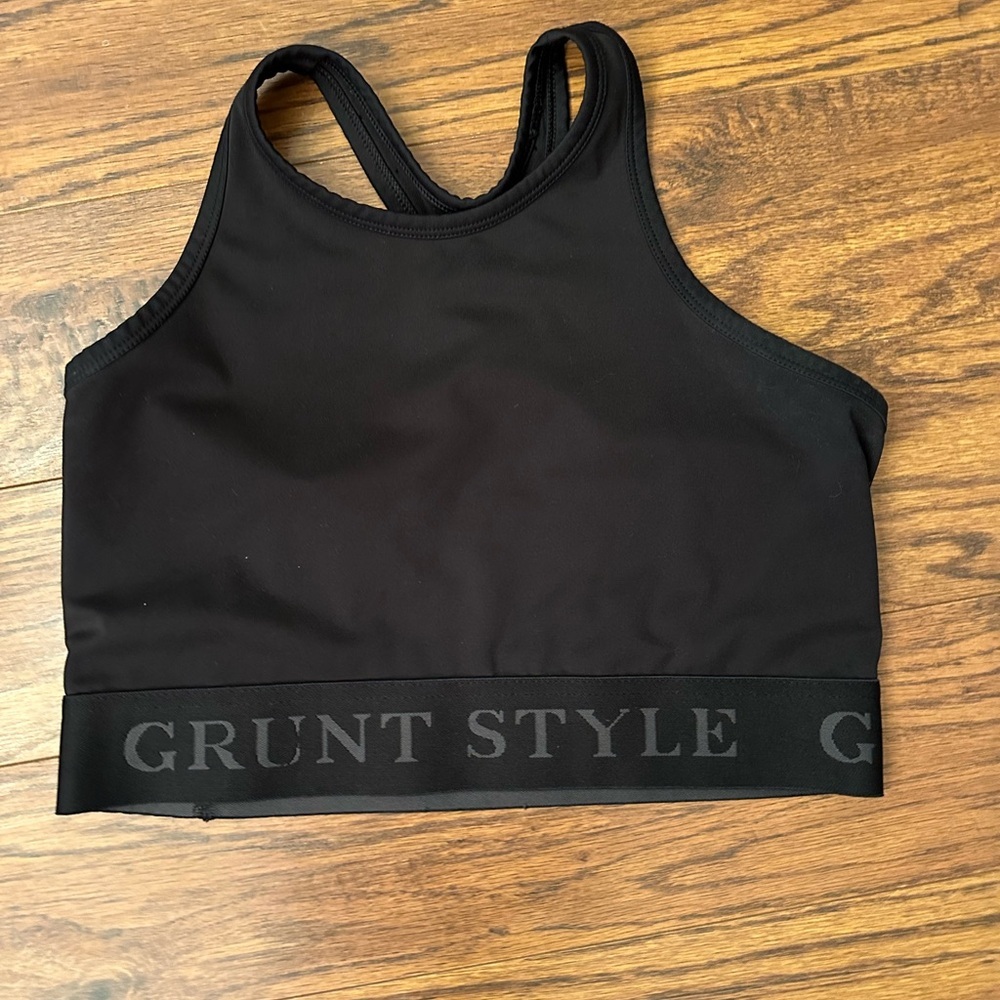 Grunt Style Black Sports Bra